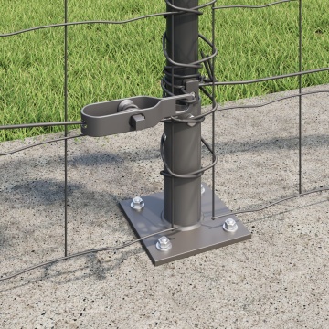 Gard Euro Set de 2 Gri Bază de beton, Posturi metalice 25 x 1 m - Img 4