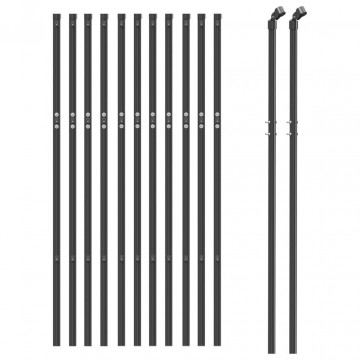 Gard plasă de sârmă, antracit, 1x25 m, oțel galvanizat - Img 3