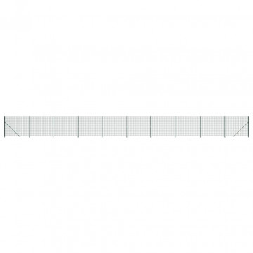 Gard plasă de sârmă cu bordură, verde, 1,4x25 m - Img 2