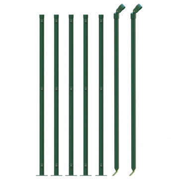 Gard plasă de sârmă cu bordură, verde, 1x10 m - Img 3