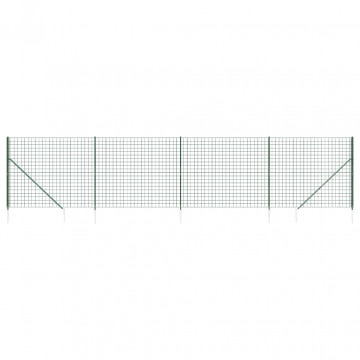 Gard plasă de sârmă cu țăruși de fixare, verde, 1,8x10 m - Img 2