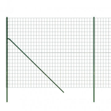 Gard plasă de sârmă, verde, 1,8x25 m, oțel galvanizat - Img 4