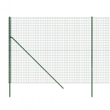 Gard plasă de sârmă, verde, 2x25 m, oțel galvanizat - Img 4