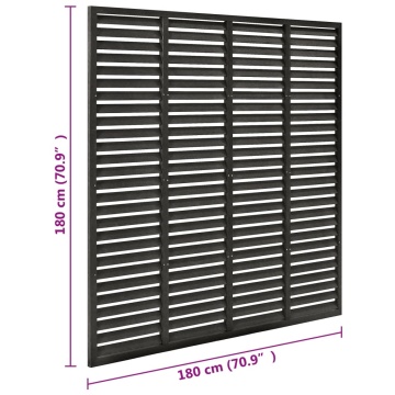 Gard tip oblon, gri închis, 180x180 cm, WPC - Img 5