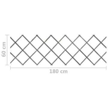 Garduri din spalier, 5 buc., gri, 180x60 cm, lemn masiv de brad - Img 6
