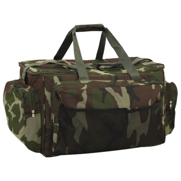 Geantă de pescuit, verde camuflaj, țesătură oxford impermeabilă - Img 1