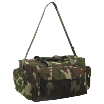 Geantă de pescuit, verde camuflaj, țesătură oxford impermeabilă - Img 2