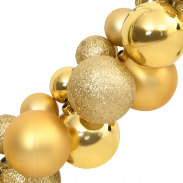 Ghirlandă de Crăciun cu globuri, auriu, 175 cm, polistiren - Img 6