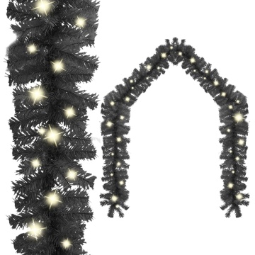 Ghirlandă de Crăciun cu lumini LED, negru, 20 m - Img 1