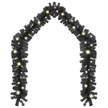 Ghirlandă de Crăciun cu lumini LED, negru, 20 m - Img 2