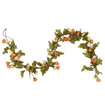 Ghirlande de flori artificiale 6 buc. roșu apus de soare 215 cm - Img 2