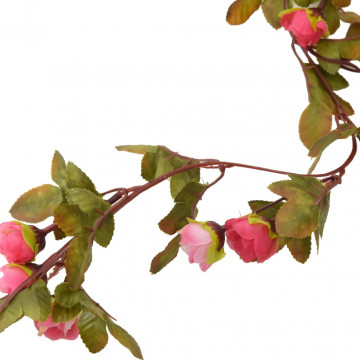 Ghirlande de flori artificiale, 6 buc., roze, 215 cm - Img 7