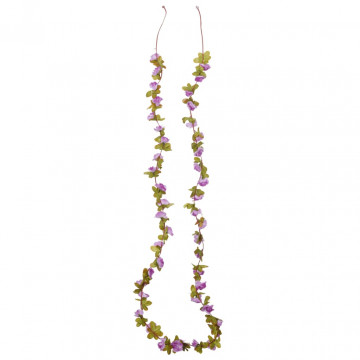 Ghirlande de flori artificiale, 6 buc., violet deschis, 250 cm - Img 2