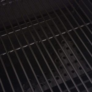 Grătar barbecue cu cărbuni, afumătoare și raft jos, negru - Img 2
