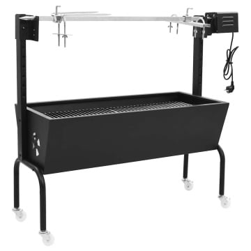 Grătar cu rotisor electric, oțel inoxidabil - Img 1