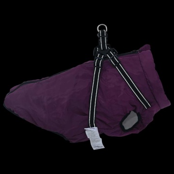 Haină câini cu ham impermeabilă reflectorizantă, violet, L48 - Img 5
