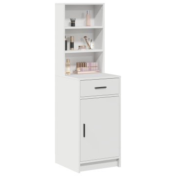 Highboard alb 40x41x135 cm din lemn - Img 3