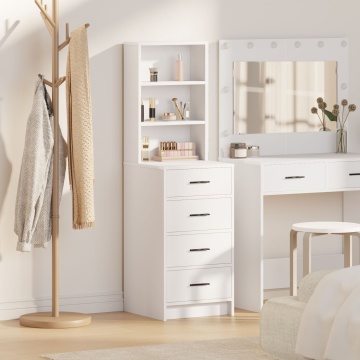 Highboard Alb 40x41x135 cm Lemn prelucrat - Img 1