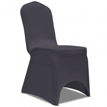 Husă de scaun elastică, 6 buc., antracit - Img 2