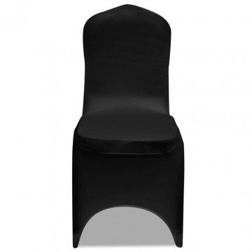 Husă de scaun elastică, 6 buc., negru - Img 2