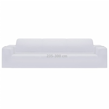 Husă elastică pentru canapea cu 4 locuri poliester jersey alb - Img 7