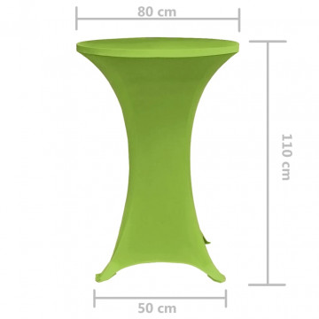 Husă elastică pentru masă, 2 buc., verde, 80 cm - Img 5