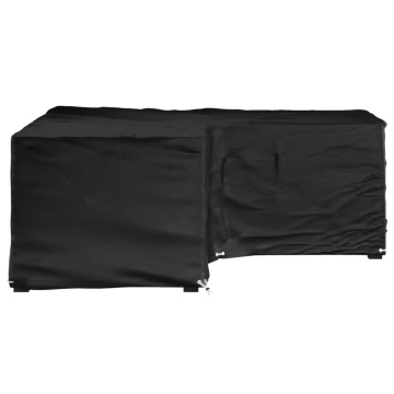 Husă mobilier de grădină în formă de L 12 ocheți, 185x185x70 cm - Img 3