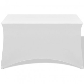 Huse elastice pentru masă, 120 x 60,5 x 74 cm , alb, 2 buc. - Img 1