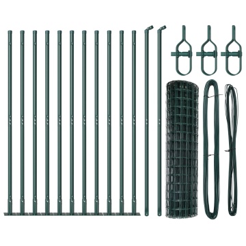 Împrejmuirea Euro Set de 2 Verde Oțel vopsit electrostatic - Img 2