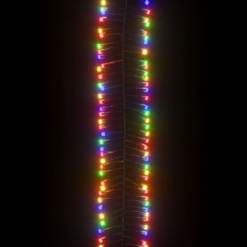 Instalație ciorchine cu 400 LED-uri, multicolor, 8 m, PVC - Img 4
