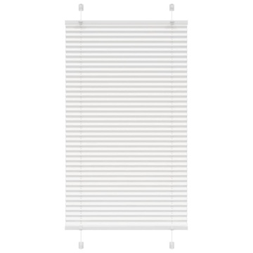 Jaluză plisată alb 80x150 cm Lățime țesătură 79,4cm poliester - Img 1