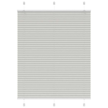Jaluză plisată gri deschis 110x100 cm Lățime țesătură 109,4 cm - Img 1