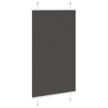Jaluză plisată negru 75x100cm Lățime țesătură 74,4 cm poliester - Img 3