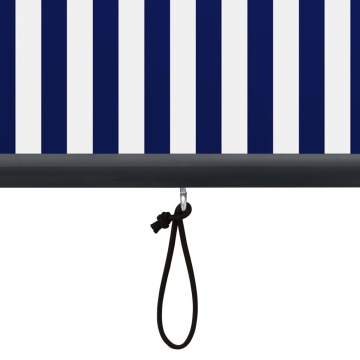 Jaluzea tip rulou de exterior, albastru și alb, 80 x 250 cm - Img 10