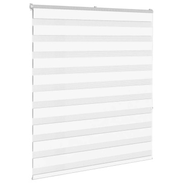 Jaluzea tip zebra alb lățime țesătură 120,9 cm poliester - Img 3