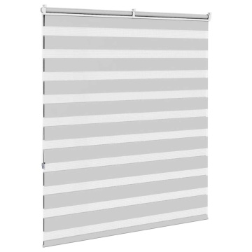 Jaluzea tip zebra gri deschis lățime țesătură 120,9cm poliester - Img 4