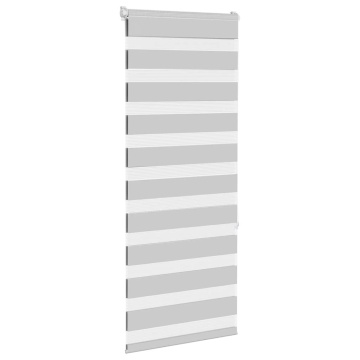Jaluzea tip zebra gri deschis lățime țesătură 55,9 cm poliester - Img 3