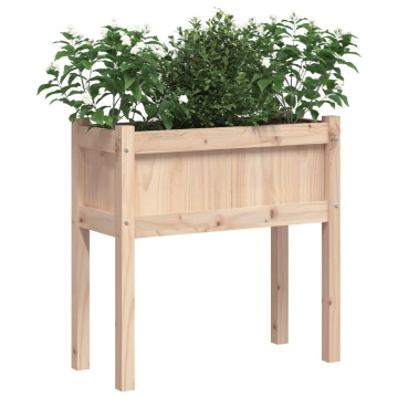 Jardinier de grădină cu picioare, 70x31x70cm, lemn masiv de pin - Img 4