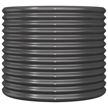 Jardinieră antracit 80x80x68 cm oțel vopsit electrostatic - Img 3