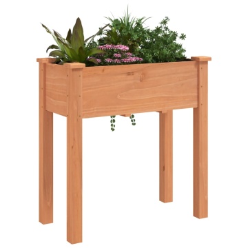Jardinieră cu căptușeală, maro, 71x37x76 cm, lemn masiv de brad - Img 3
