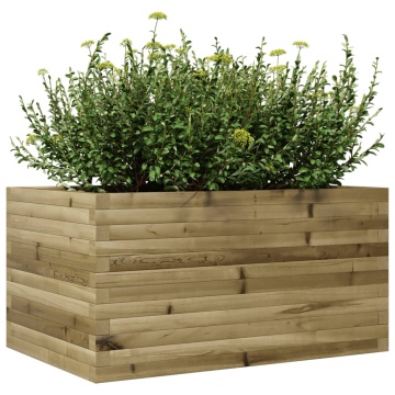 Jardinieră de grădină, 90x60x45,5 cm, lemn de pin impregnat - Img 4