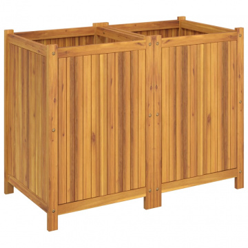 Jardinieră de grădină cu căptușeală, 100x50x75 cm, lemn acacia - Img 8