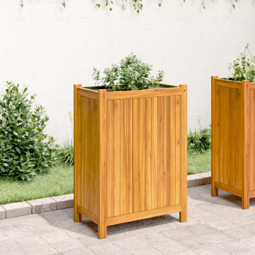 Jardinieră de grădină cu căptușeală, 54x31x75 cm, lemn acacia - Img 3