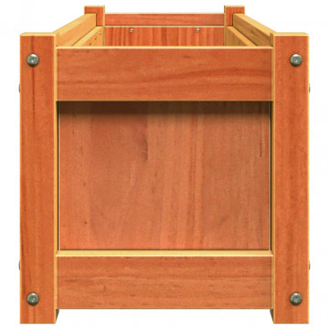Jardinieră de grădină, maro ceruit, 90x31x31 cm, lemn masiv pin - Img 5