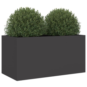 Jardinieră, negru, 62x30x29 cm, oțel - Img 4