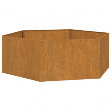 Jardinieră, ruginiu, 120x120x45 cm, oțel corten - Img 2