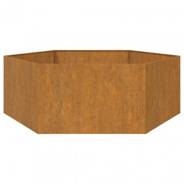 Jardinieră, ruginiu, 120x120x45 cm, oțel corten - Img 8
