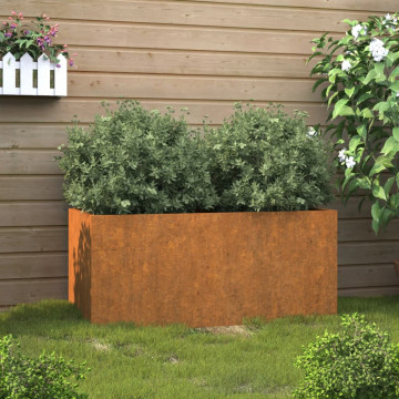 Jardinieră, ruginiu, 62x40x39 cm, oțel corten - Img 1