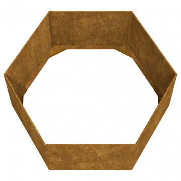 Jardinieră, ruginiu, 90x90x45 cm, oțel corten - Img 5