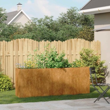 Jardinieră Rusty 200x40x80 cm Oțel pentru intemperii - Img 3